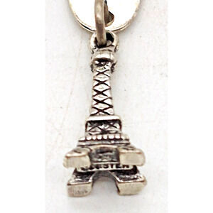 Vtg Eiffel Tower Bracelet Charm Sterling Silver Kings Island Souvenir .75" Tall